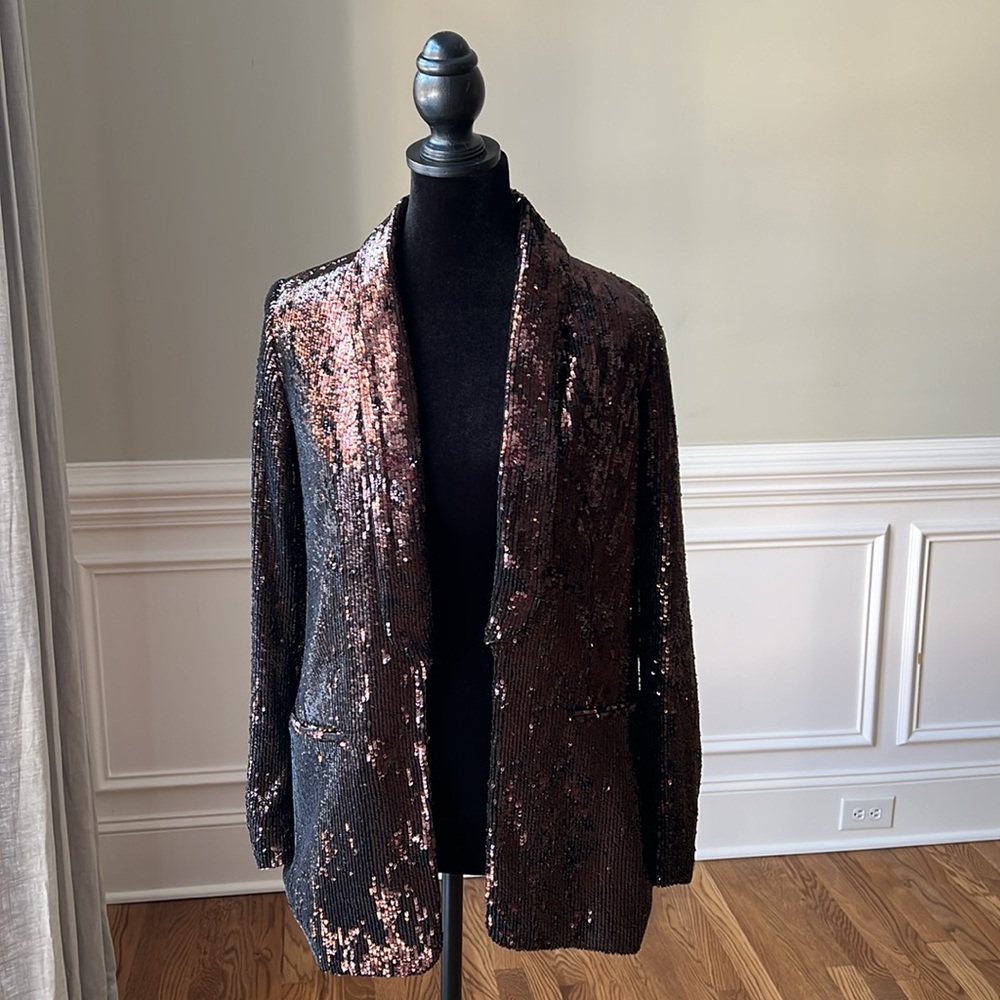 Express Sequin Boyfriend Blazer 🤎